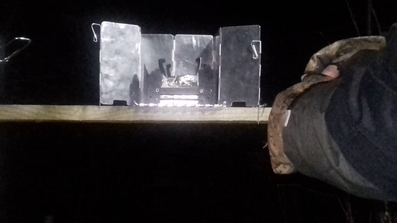 Homemade firestarter camping stove fuel test