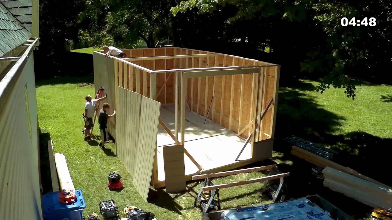 14x24 Shed Build Timelapse