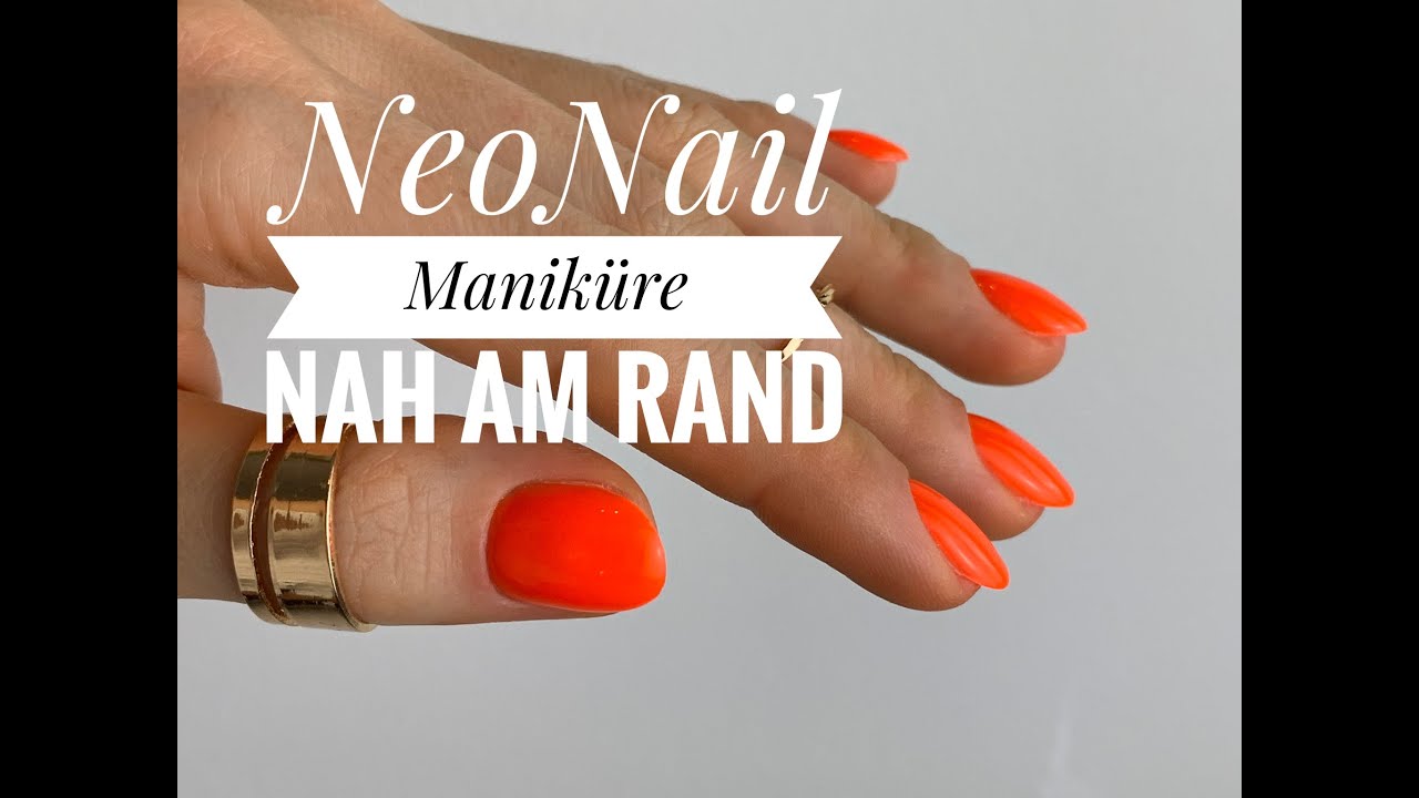 NeoNail Maniküre: Farbe nah am Rand lackieren