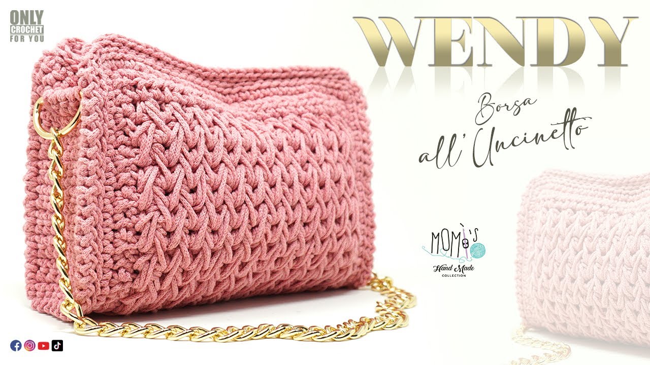 TUTORIAL BORSA UNCINETTO WENDY || EASY CROCHET BAG 🌻@momiscrochet #crochet #tutorial #bag