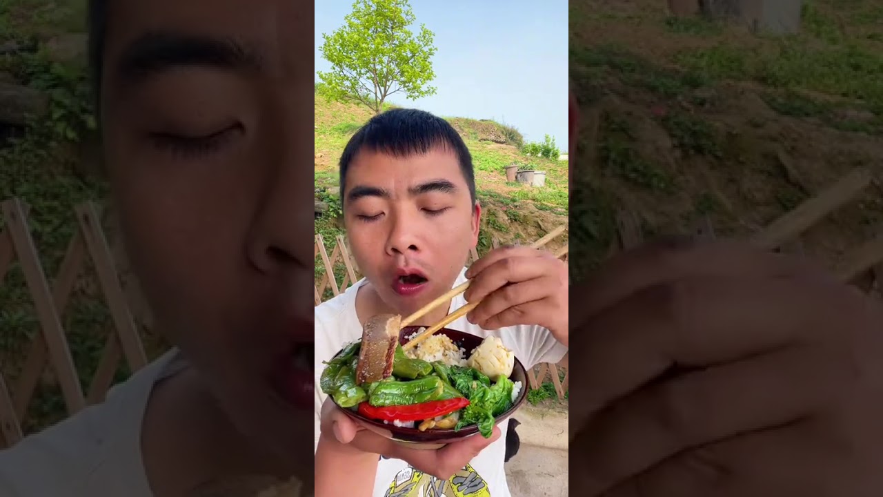 兄弟姐妹们 吃饭了哦 今天吃腊肉 简简单单又是一餐#抖音美食推荐官 #农村美食 #记录我的农村生活 @DOU+小助手