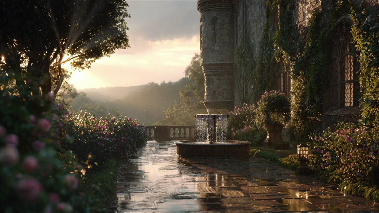 Palace Fountain Rain &ndash; Gentle Morning Water Sounds (with Subtle Pink Noise)