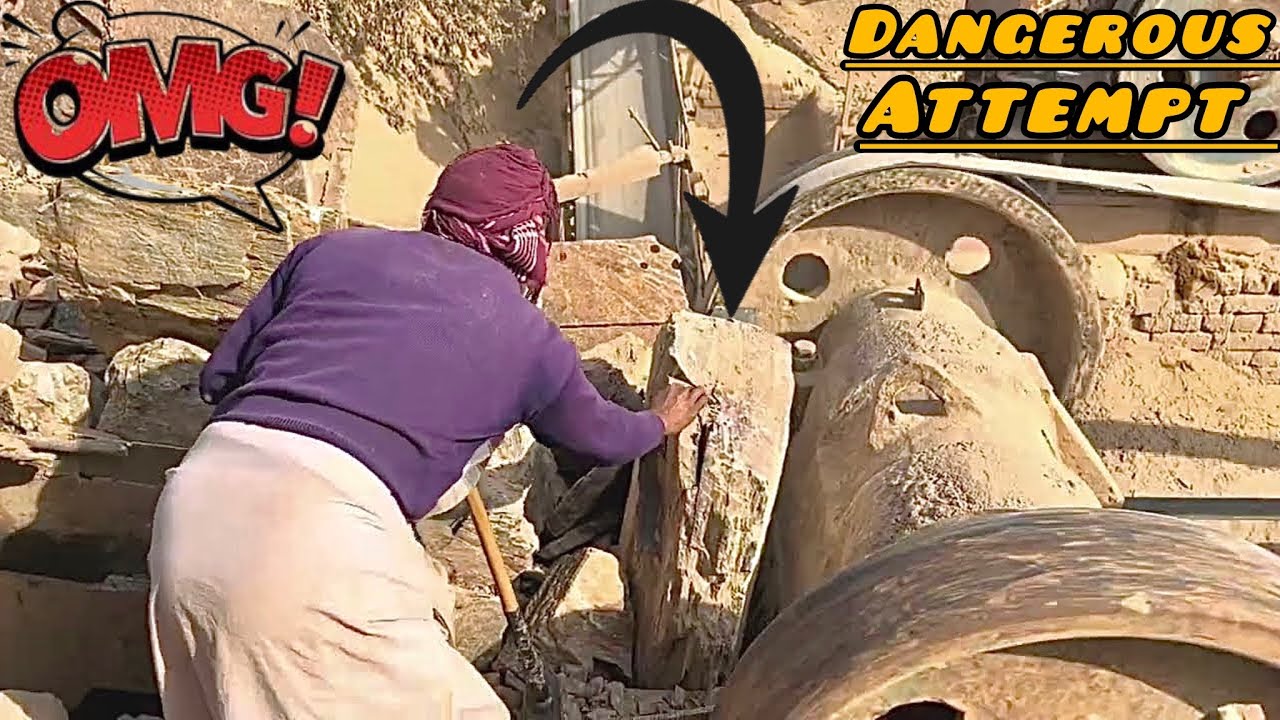 💥Heavy Boulders Crushing Machine – Satisfying Stone Destruction!#rock #asmr 