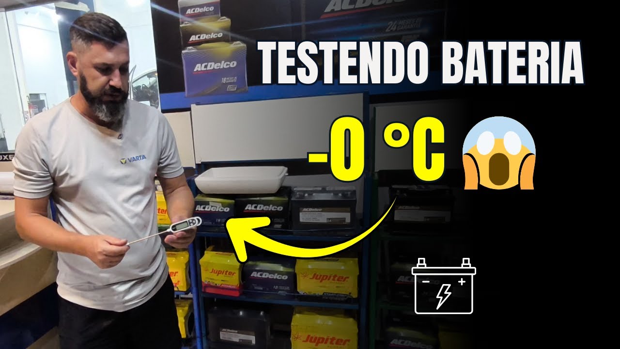 Coloquei uma Bateria Automotiva a -0 °C… Veja o Resultado