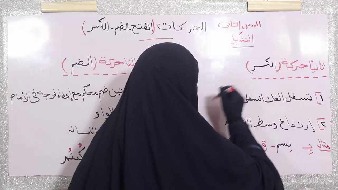 (2) كيفية نطق الحركات بطريقة صحيحة (الفتح،الكسر،الضم) الدرس الثانى 