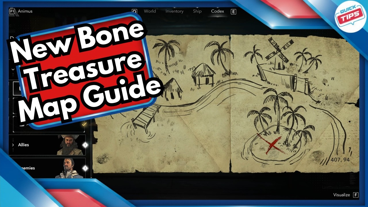 New Bone Treasure Map Guide in Assassins Creed Black Flag