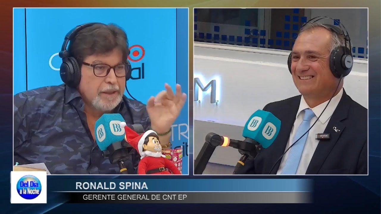 Entrevista al gerente general, Ronald Spina, con Carlos Vera en el programa Del Día a la Noche.