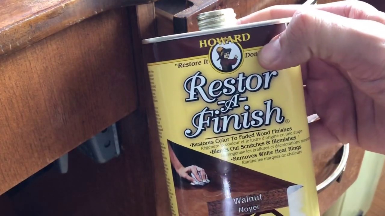 SEWING CABINET & TABLE SERIES #12: Shellac Vs. Restore-A-Finish?  Results of Test on Crazed Lacquer.