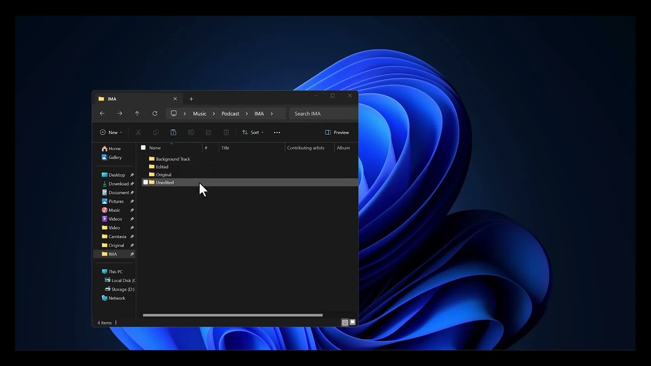 01 - Files Arrangement - Podcast Editing
