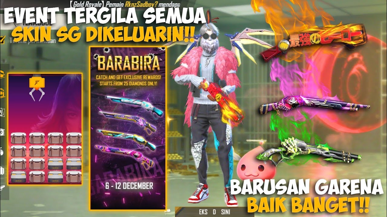 GILAA SEMUA SKIN SHOTGUN 2 DIKELUARIN SEMUA?! TUMBEN GARENA BAIK BANGET AUTO BORONG SEMUA!!