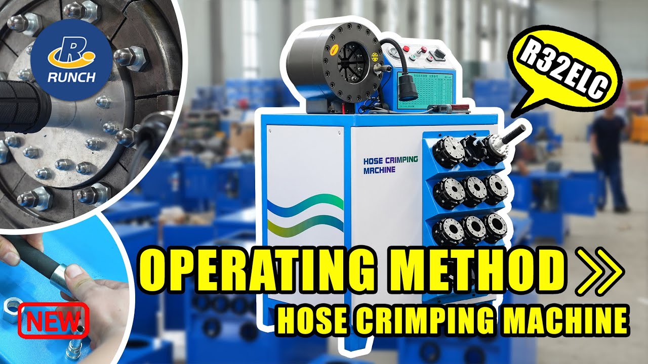 How to use hose crimping machines? (R32ELC) | Hydraulic crimping machine operating method