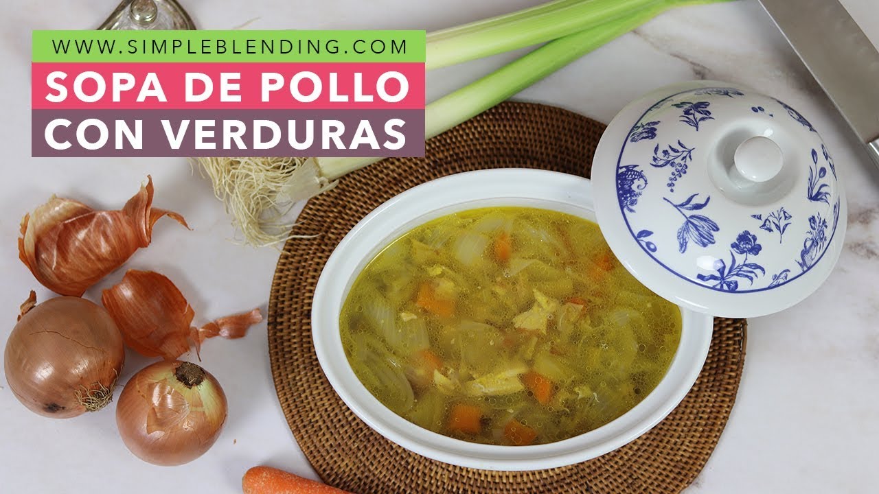 SOPA DE POLLO CON VERDURAS EN OLLA RÁPIDA | Caldo de pollo | Sopa de verdura y pollo