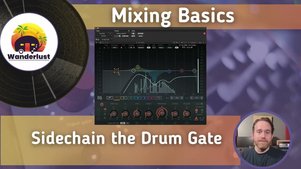 Mixing Basics - 2   Drum Gating Cheat!! Sidechaining a drum into the f6.