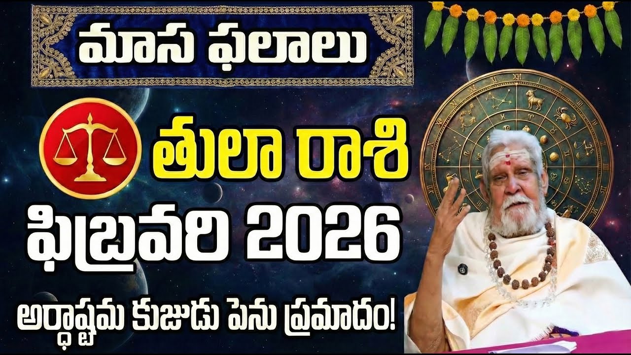 Thula Rasi Phalalu February 2026 | Tula Rasi Predictions | Ardhashtama Kuja Dosham Effects