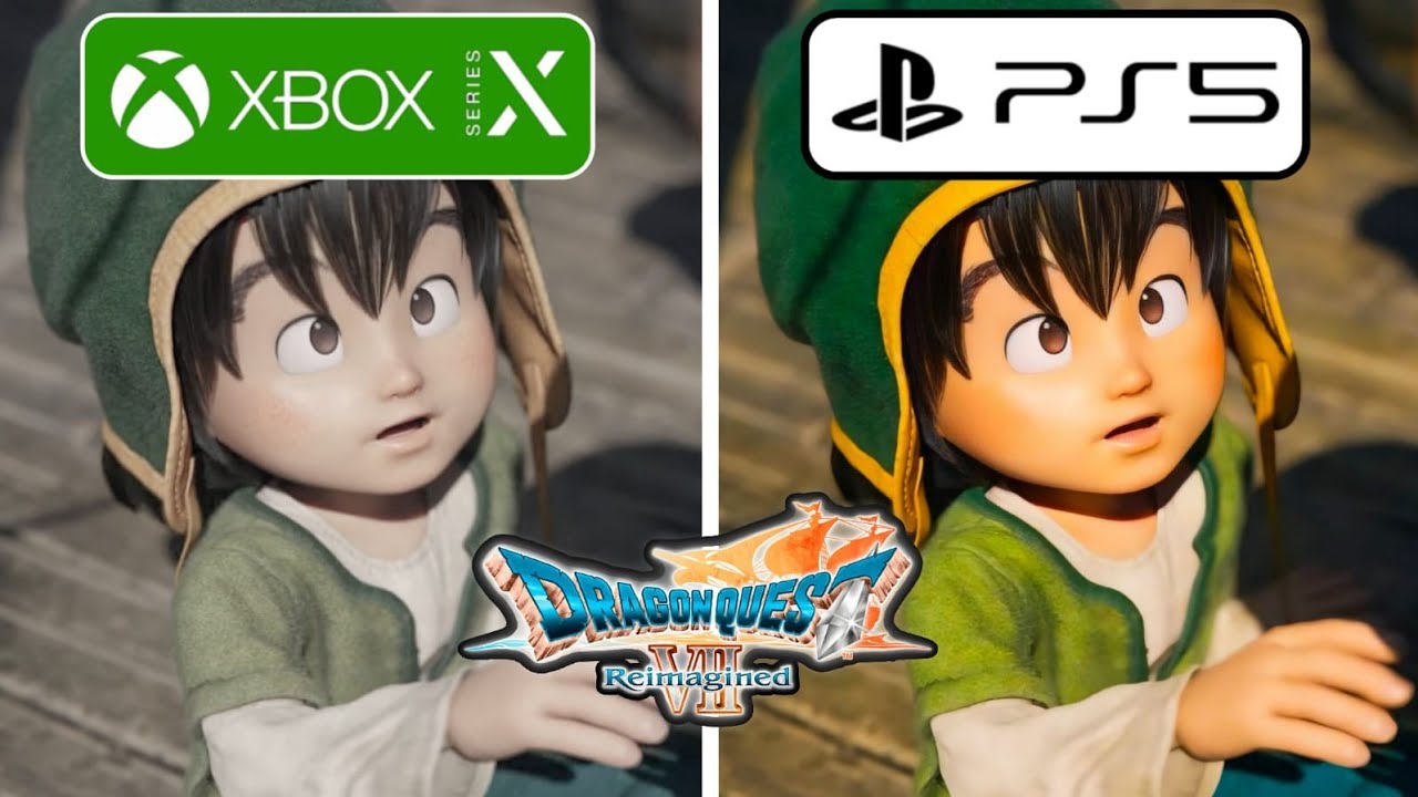 Dragon Quest 7 Reimagined PS5 vs Xbox Series X Graphics Comparison