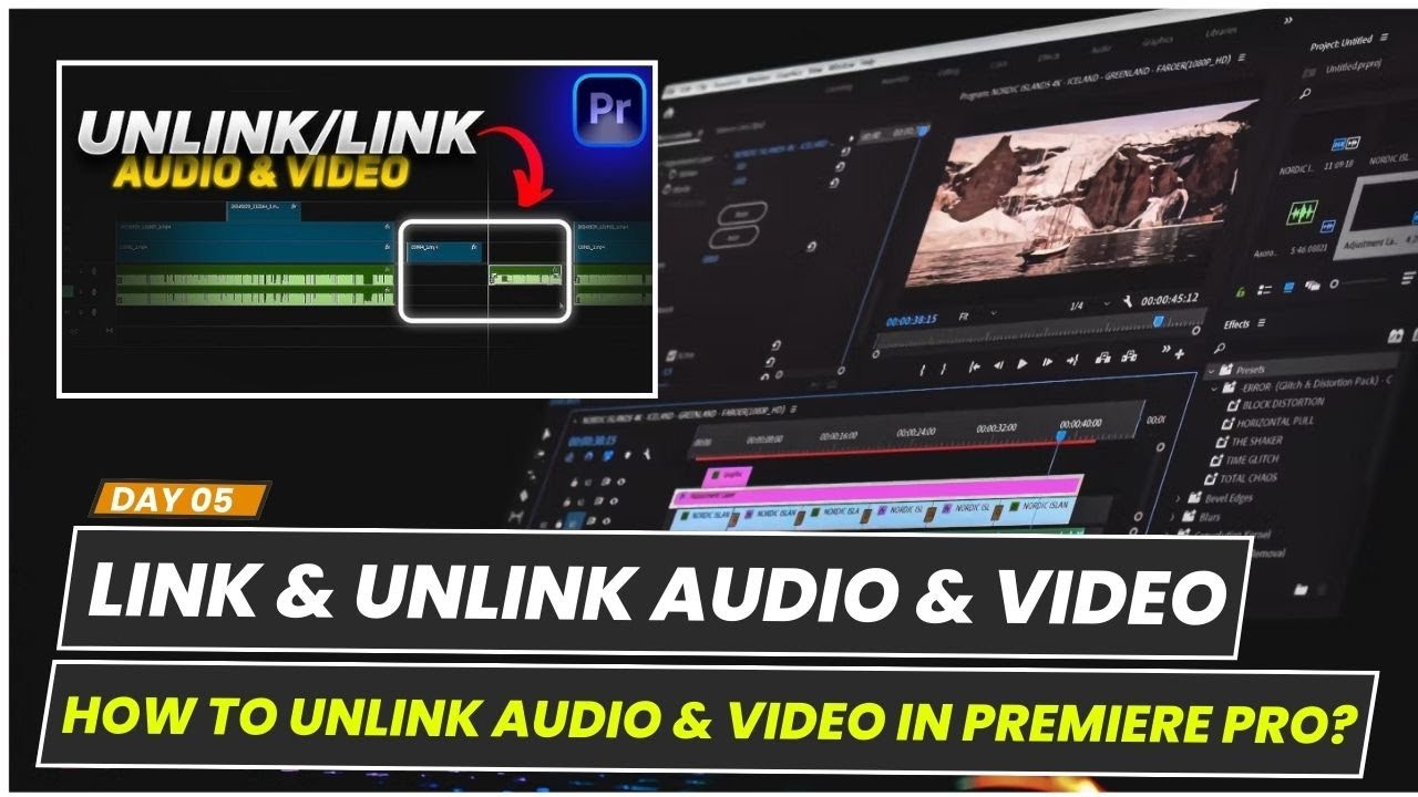 How to Link And Unlink Audio & Video in Premiere Pro? | RANJIT SHALU VLOGS | FREE EDITING COURSE