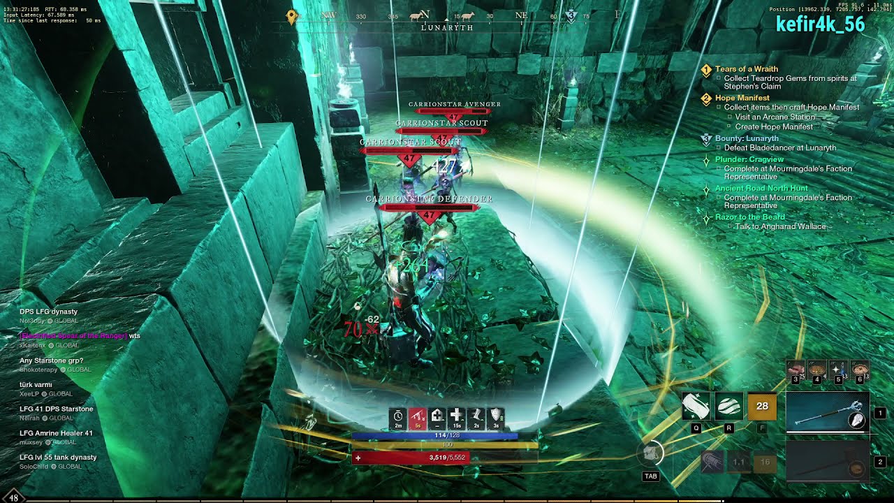 Bounty: Lunaryth, faction quest, boss location (New World)