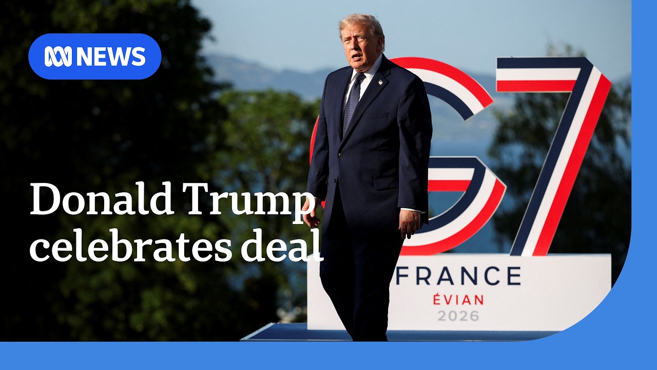 Trump arrives at G7 summit, claims peace deal with Iran has been signed | ABC NEWS