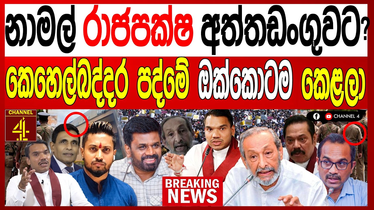 නාමල් රාජපක්ෂ අත්තඩංගුවට ?කෙහෙල්බද්දර පද්මේ ඔක්කොටම කෙළලා රාජපක්ෂ පවුලම ඉවරයිTurning Point/Channel 4