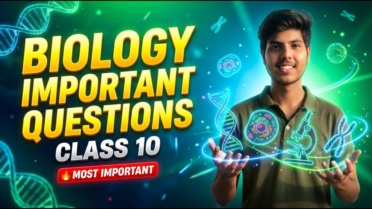 🔥 Class 10 Biology Important Questions 2026 | Expected Board Exam Questions | Full Revision One Shot