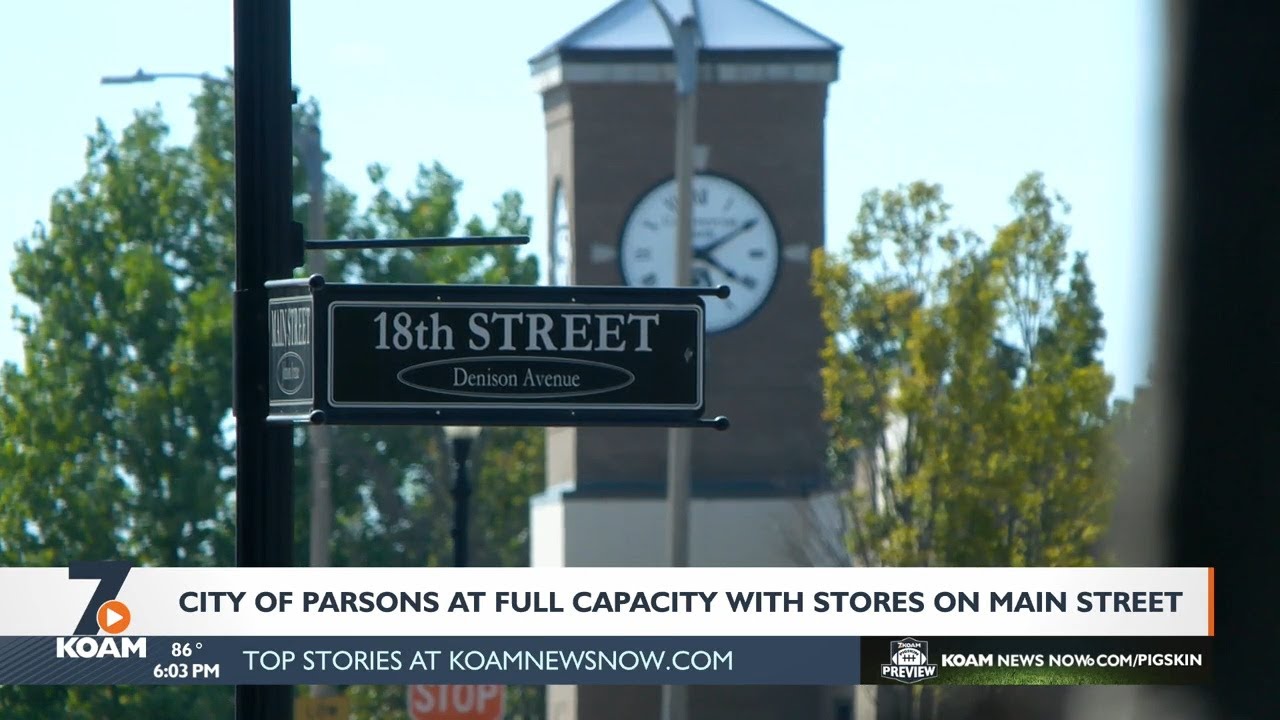 City Of Parsons At Full Capacity With Stores On Main Street (09/08/22)