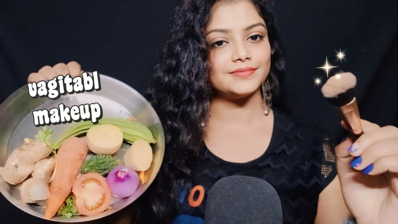 ASMR | Doing Your Makeup with Wrong Props... Vegetables :)