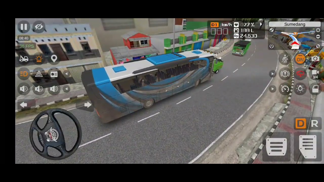 ruta desde bandung hasta cirebon y casi choco un auto por su culpa/bus simulator indonesia/#12