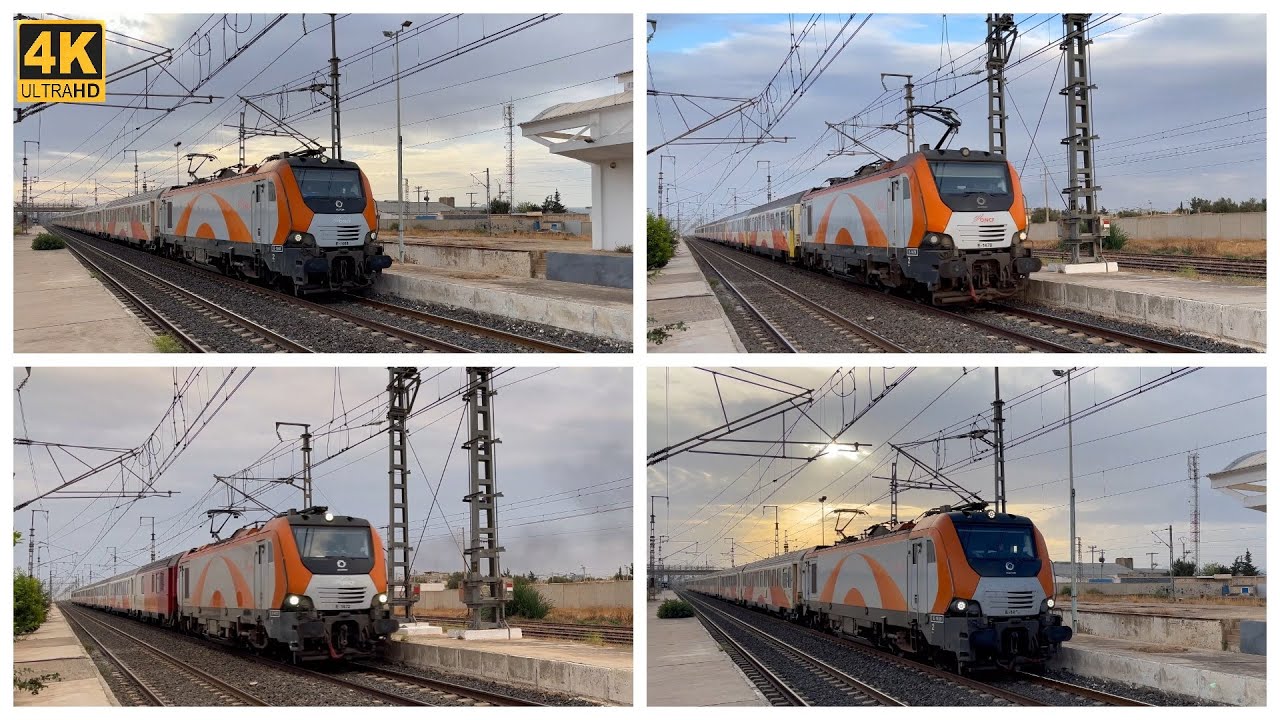 Compilation de trains rapides à Ras El Ma - passages à grande vitesse et puissance ferroviaire Maroc