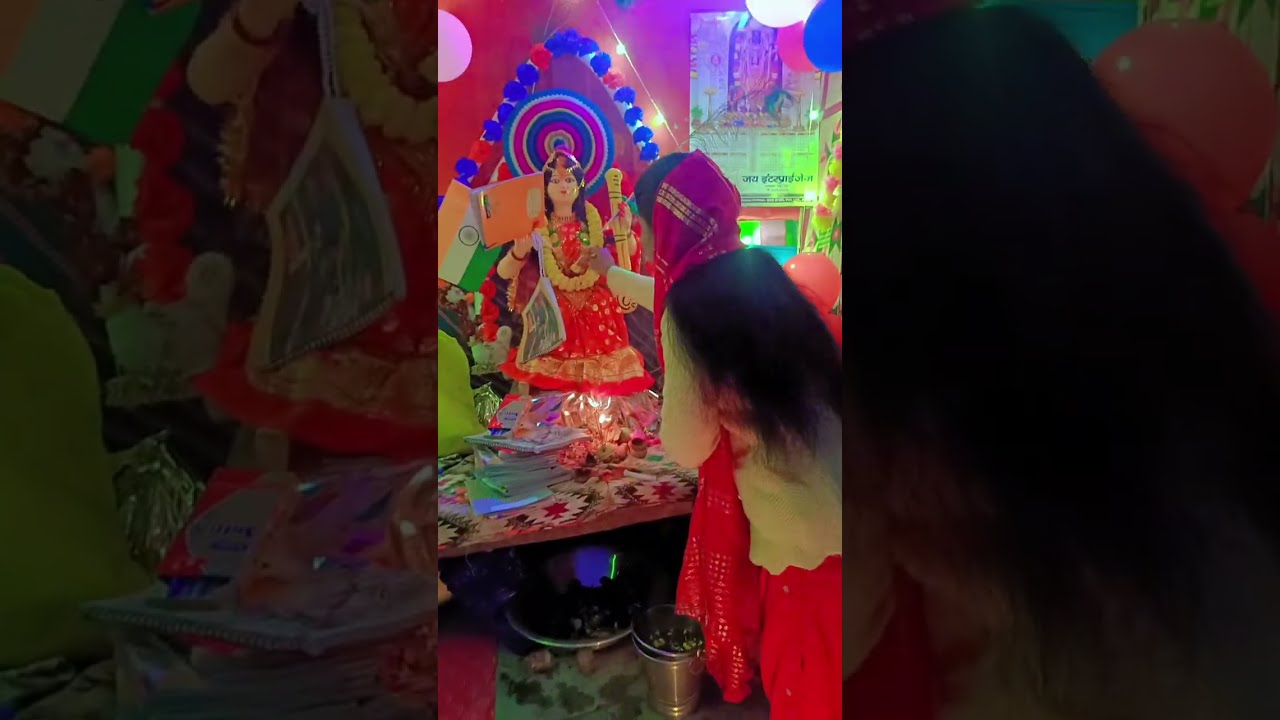 Saraswati Puja vlog 🎊🎉 #blog #blogging #villagelife #viral #villagevlog #matarani #vlog #vloggerlife