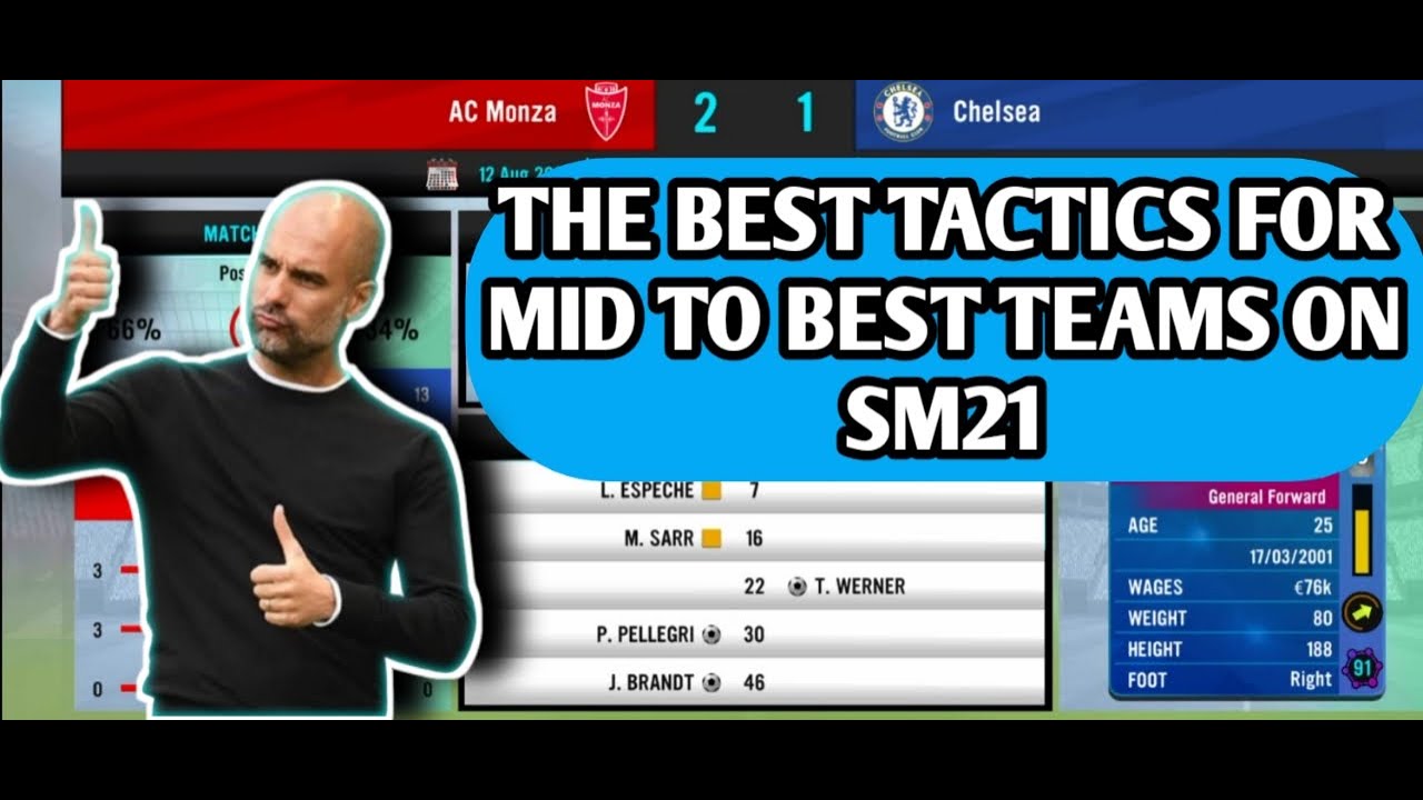 THE BEST TACTICS FOR MID TO HIGH RATED TEAMS! - SOCCER MANAGER 21