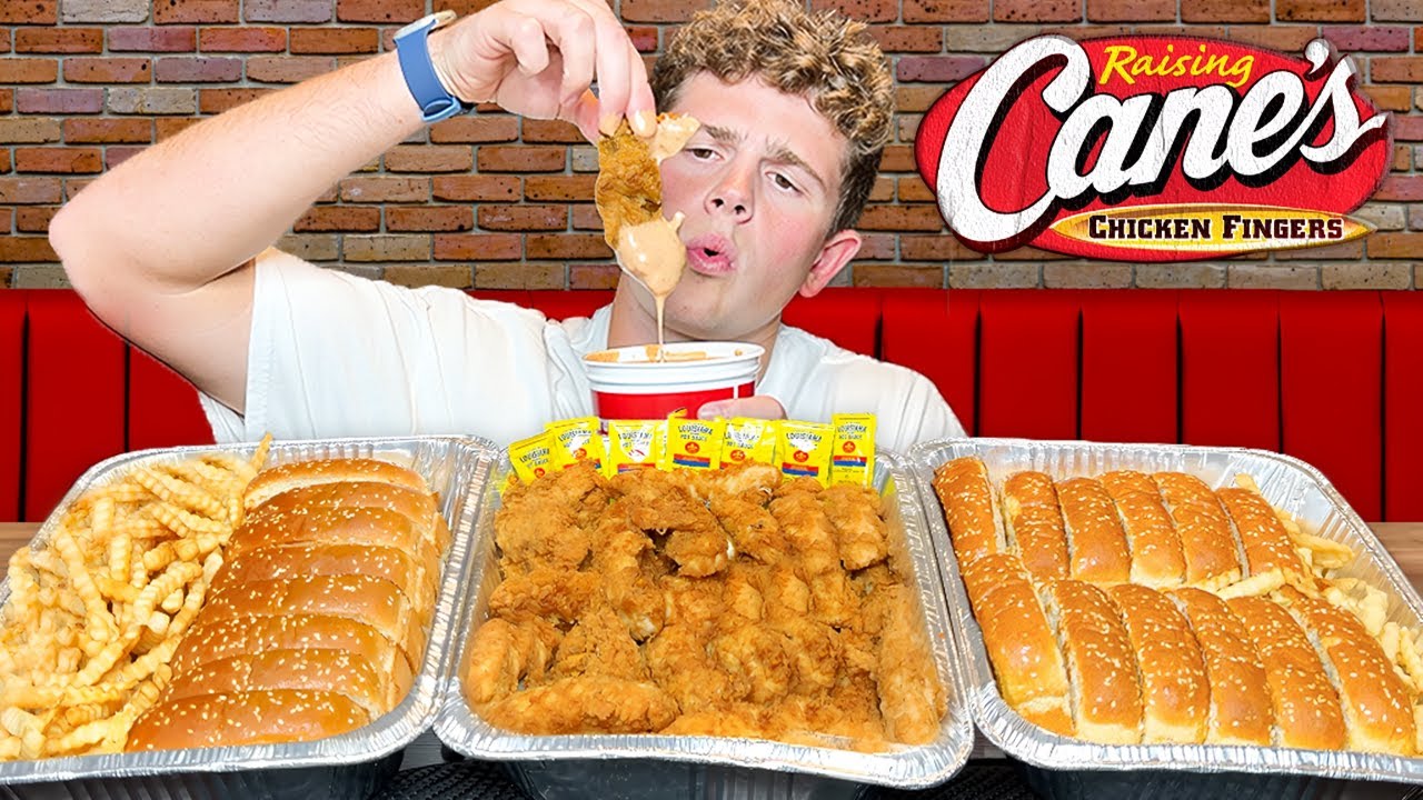 Eating $100 Worth of Raising Canes!