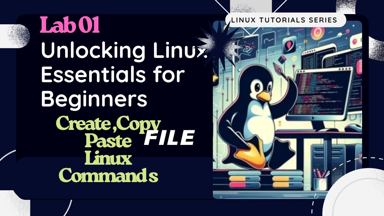Linux Essential Course |Lab 01 | create file | copy file | Paste file and other commands