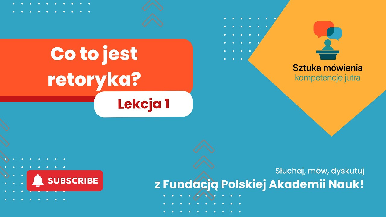 Lekcja 1 - Co to jest retoryka?