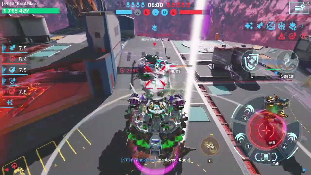 War Robots with Fafnir, Hawk, Sword Unit 190 and Rook