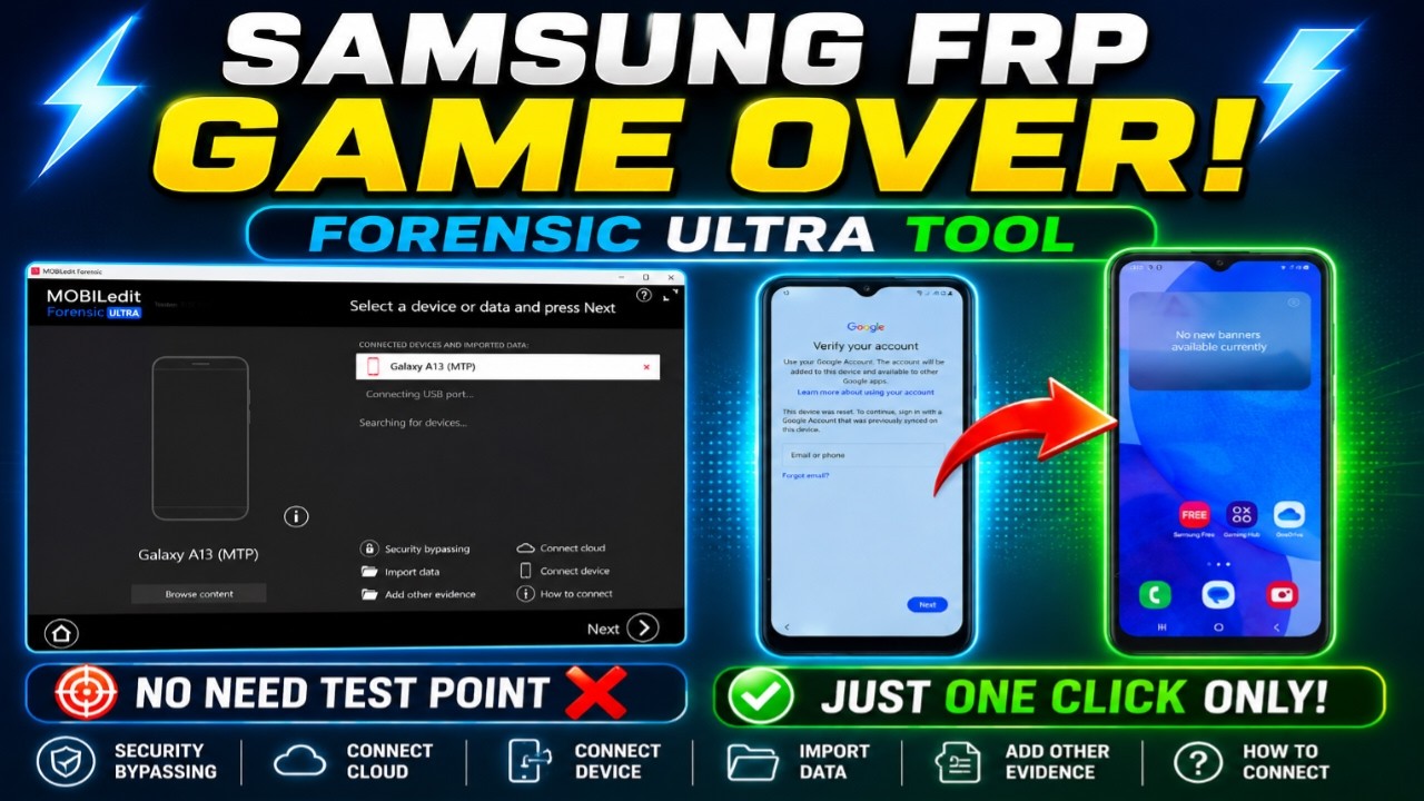 🔥 Samsung FRP GAME OVER 2026 🔥 &ndash; Forensic Ultra Tool  One Click Unlock Without Test Point 😱