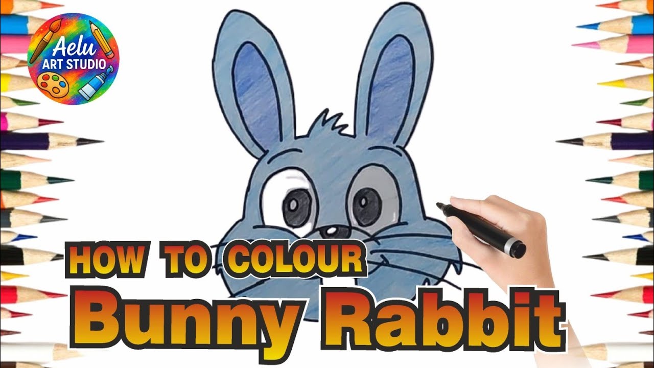 How To Colour Bunny Rabbit 🐰 | Easy Coloring Tutorial for Kids & Beginners