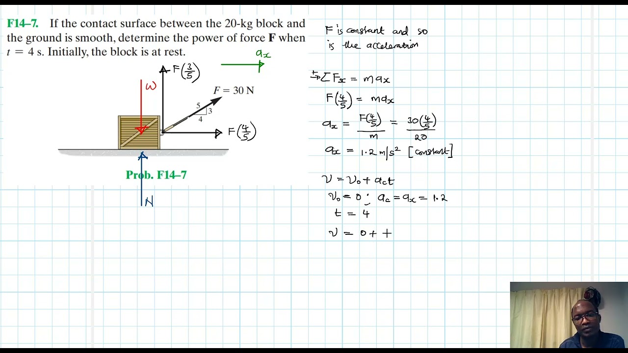 F14–7 Kinetics of a Particle: Work and Energy (Chapter 14: Hibbeler Dynamics) Benam Academy