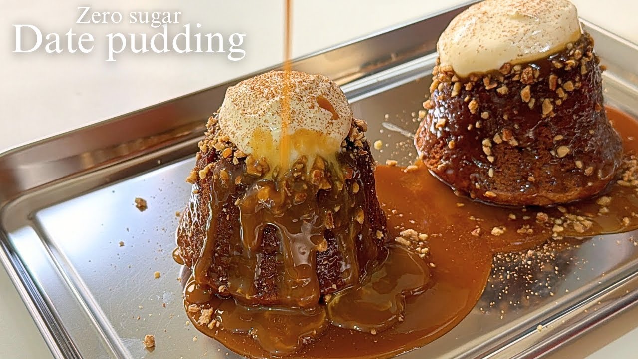 وصفة بودينغ التمر بدون سكر لذذيذه ضروري تجرّبوها | Zero sugar STICKY DATE PUDDING recipe