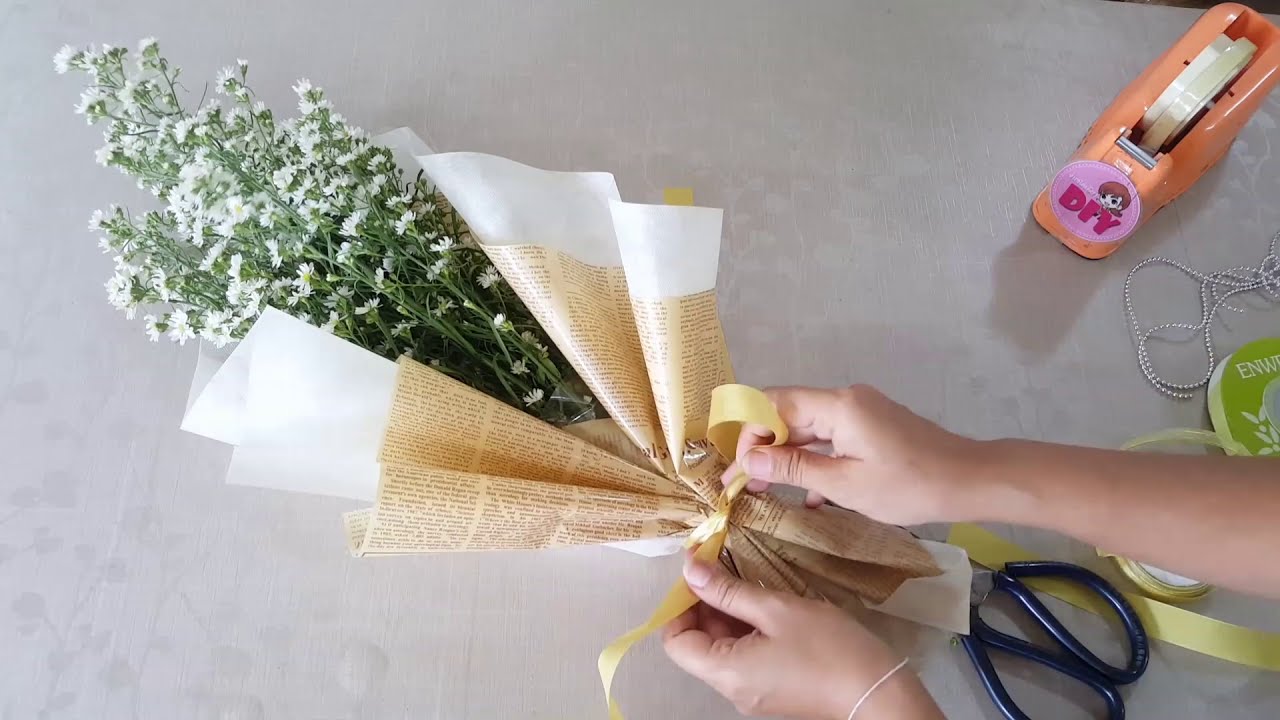 จัดช่อดอกไม้ ง่ายๆ Ep.14 ช่อดอกคัตเตอร์ ( แอบรักเธอ ) | DIY ง่ายนิดเดียว