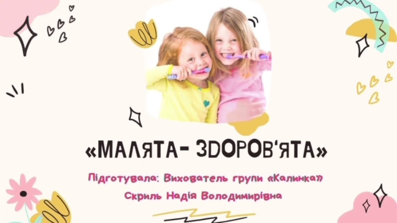 Корисні звички для дітей🤗«Малята-здоров‘ята»