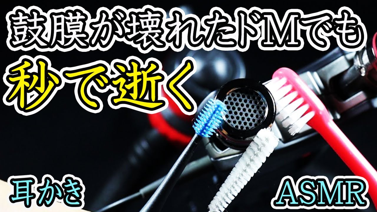 【耳かき音 ASMR リクエスト】睡眠用の眠くなるブラシ耳かき。圧倒的な鼓膜直撃ブラシで寝落ち確定。ゾリゾリ音フェチにおすすめ。激しくイヤホン推奨。 Sleepy earpick【優父ASMR】