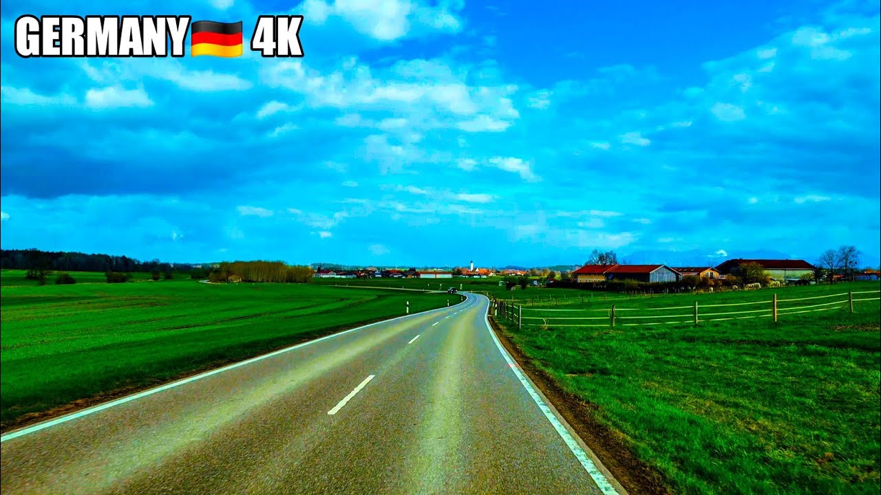 Peaceful Countryside Drive in Bavaria, Germany 🇩🇪 4K 60fps Slow TV