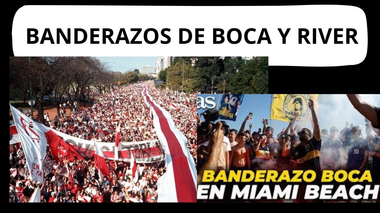 BANDERAZOS🔴⚪🔵🟡 RIVER Y BOCA: La Pasión Argentina que CONQUISTÓ el MUNDO #futbol #bocavsriver