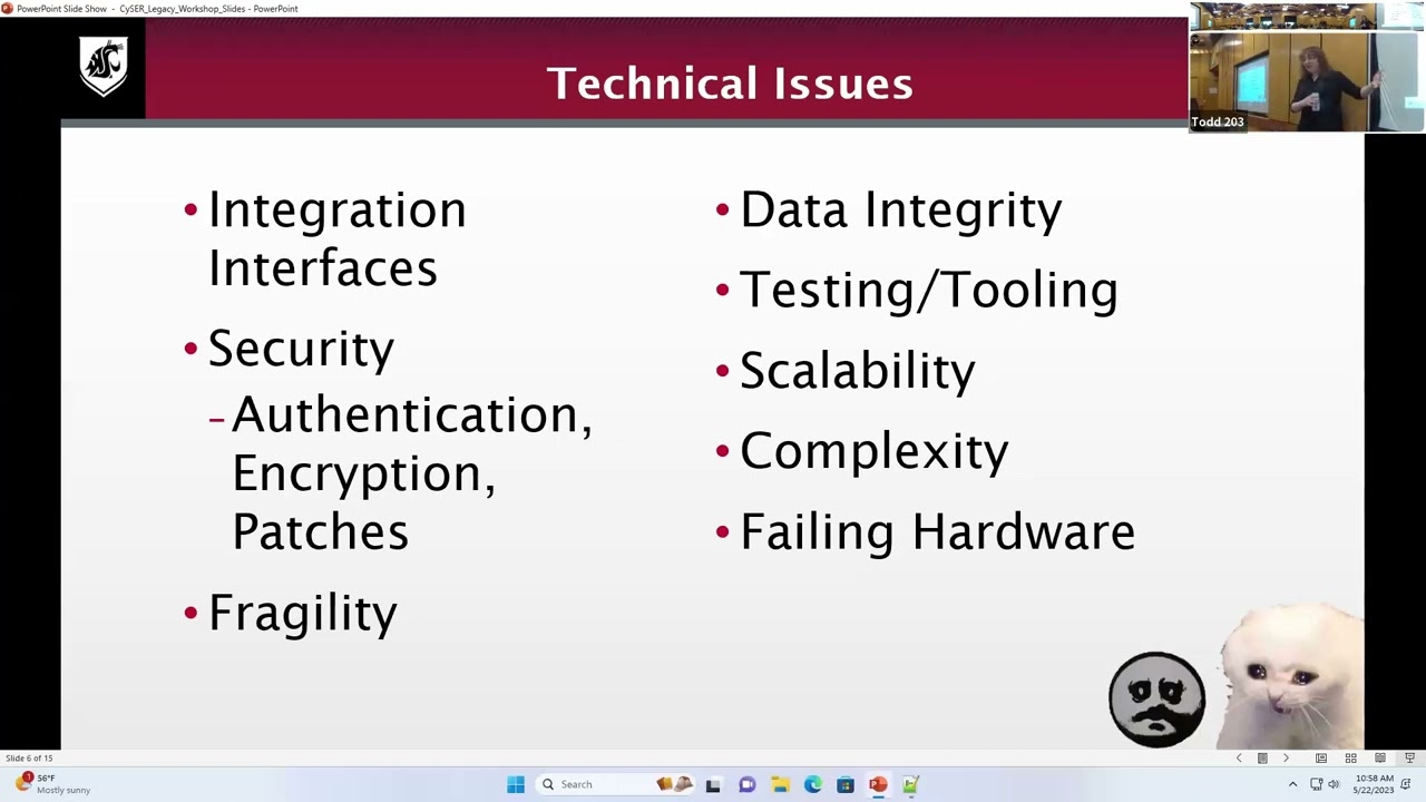 CySER Summer Workshop 2023 - Legacy Systems Management and Security