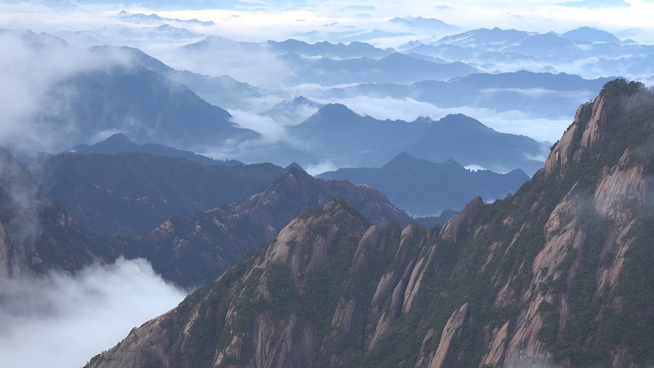 황산 운해 (黃山雲海 - 天都峰 / Huangshan Celestial Capital Peak in China)  4K