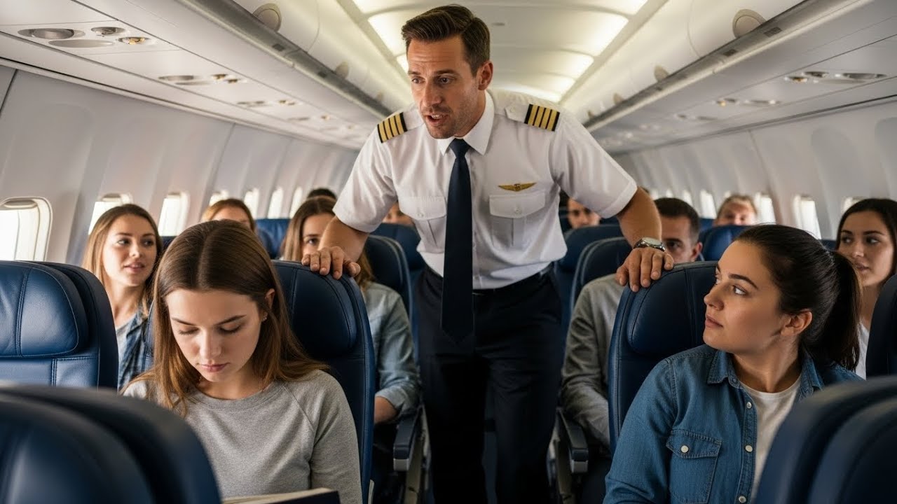She Was Just a Student in Row 8 — Until the Male Captain Asked, “Is There Any Combat Pilot on Board?