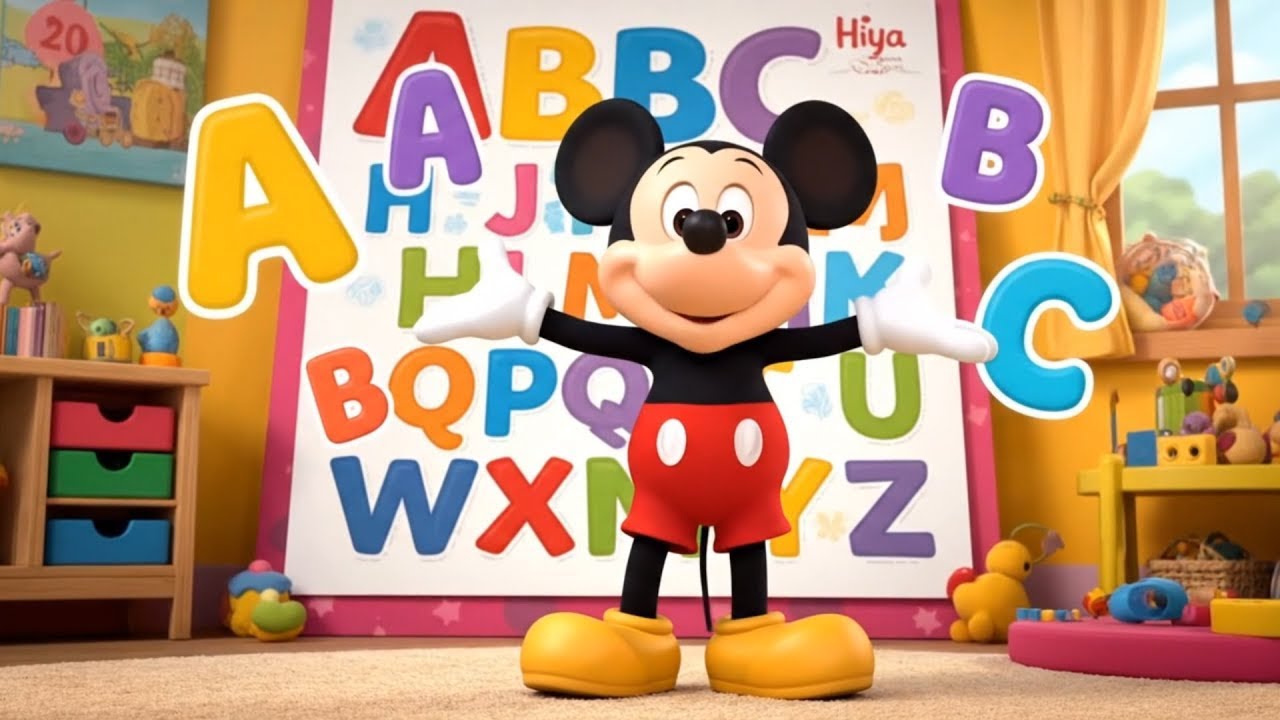 Learn ABC with Mickey Mouse 🐭 | Fun Alphabet Song for Kids | Kids Verse World #learning #kidssongs