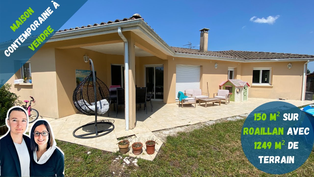Maison contemporaine A VENDRE sur ROAILLAN 33210