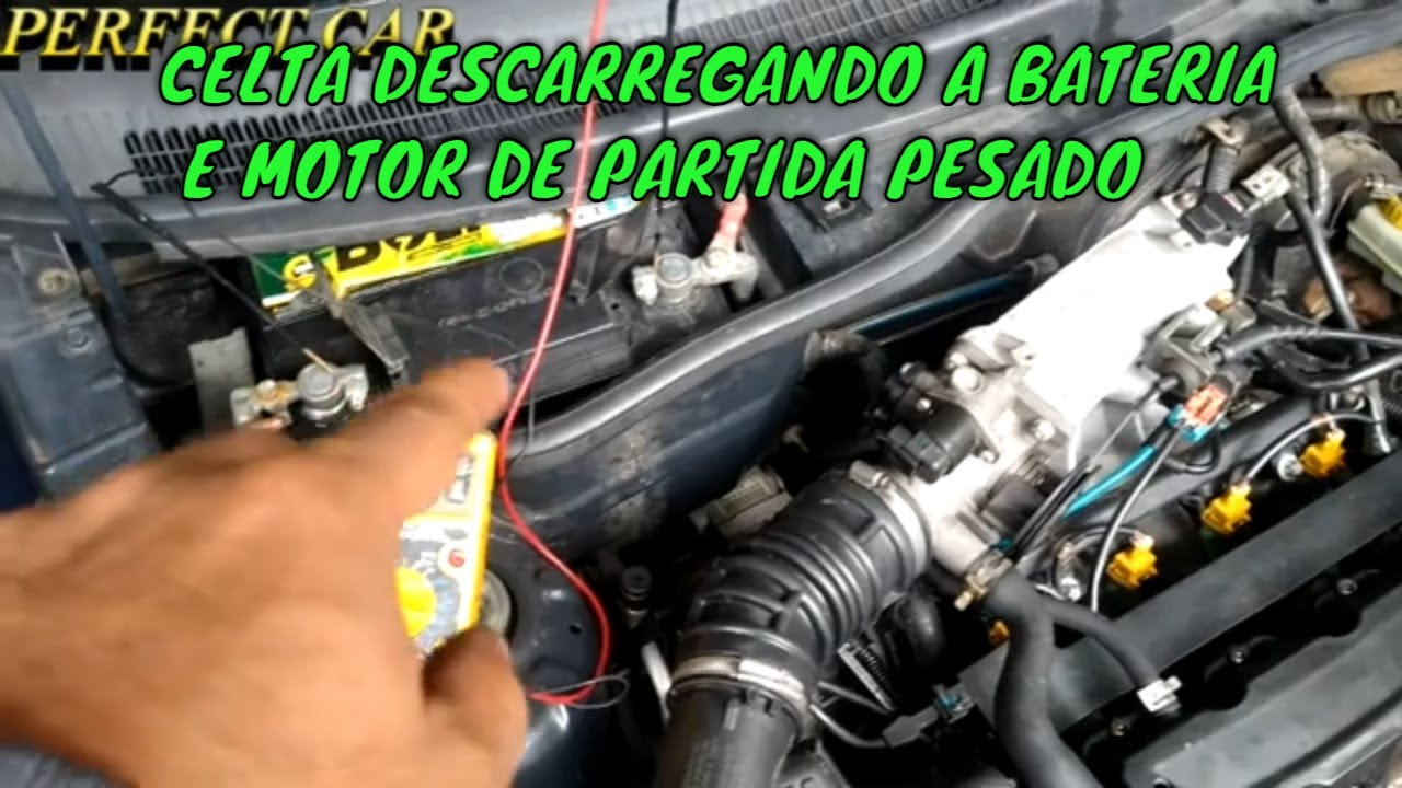 CELTA DESCARREGANDO A BATERIA E  COM PROBLEMAS NO ALTERNADOR E NO MOTOR DE PARTIDA