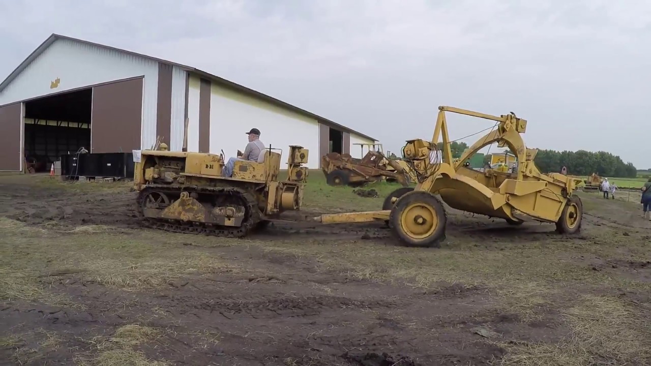 Caterpillar R4 Tractor and LeTourneau Model D Carryall Scraper